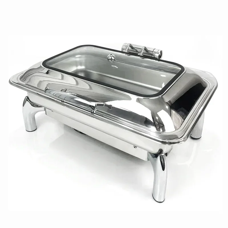 Stainless steel buffet stove rectangular hydraulic visual electric heating restaurant