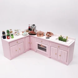 1:12 Dollhouse Miniature Wooden Kitchen Furniture Cabinet Dollhouse Accessories