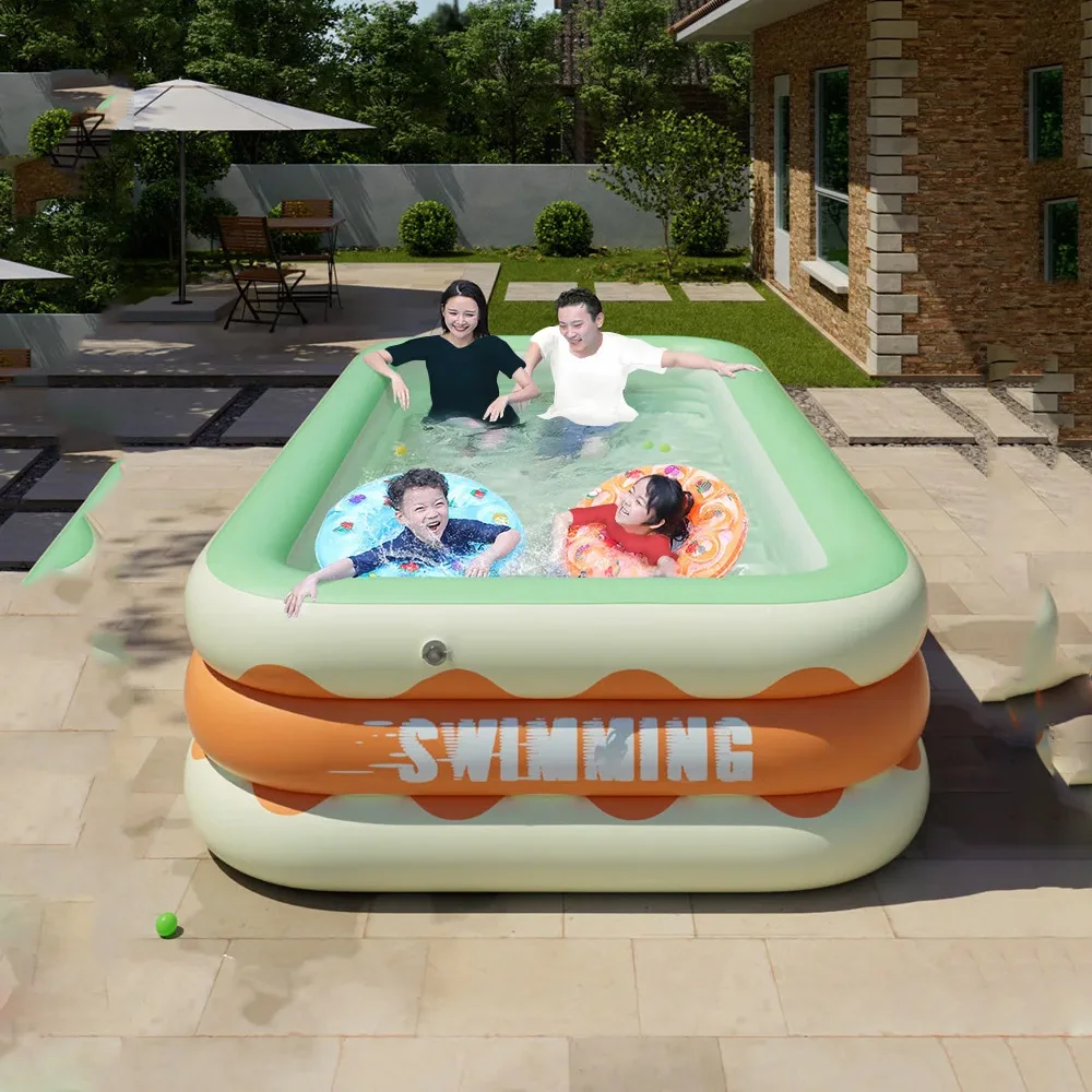 Inflatable Pvc Multi-Functional Swimming Pool, Family Inflatable Swimming Pool, Outdoor, Outdoor Swimming Pool Fun