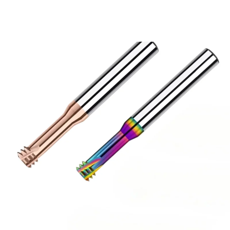 Colorful Thread Three Tooth Milling Cutter M1-24 Imported High Hardness 65 Degree Thread Milling Cutter For Copper And Aluminum
