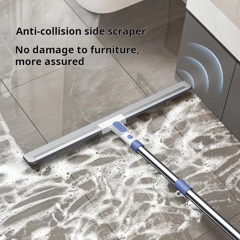 نسخة مطورة جديدة من مكنسة سحرية كنس مادة السيليكون ممسحة منزلية للحمام والحمام مع مساحة تخزين قابلة للتوسيع