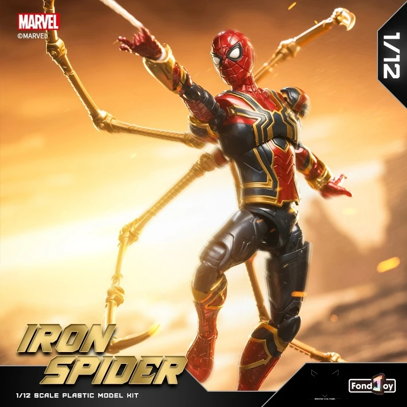 

Marvel Iron Spider-Man Articulated Action Figure - Gear-Driven Joints, Highly Detailed Collectible Model Send a friend away