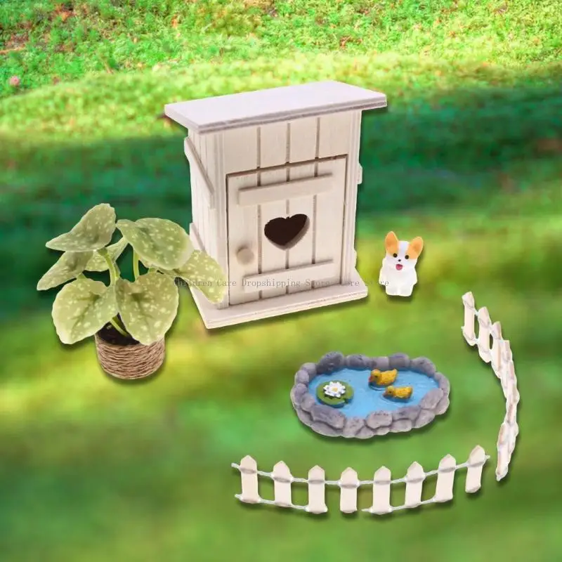 Fairies House Decors Miniature Gnomes Sculpture Model Figurine Set for Doll House