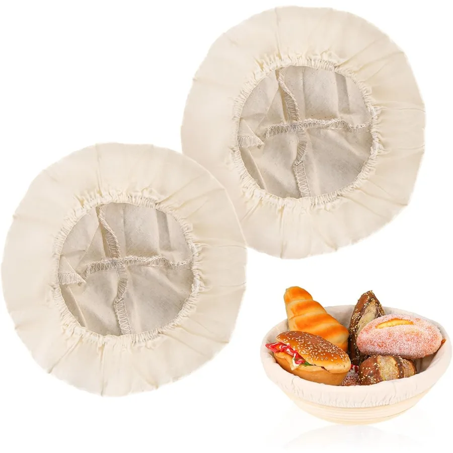 

2 шт. тканевая подкладка для корзины для хлеба, крышка для корзины для выпечки теста, турецкая ротанговая салфетка для запретов для пекарни, домашней выпечки a