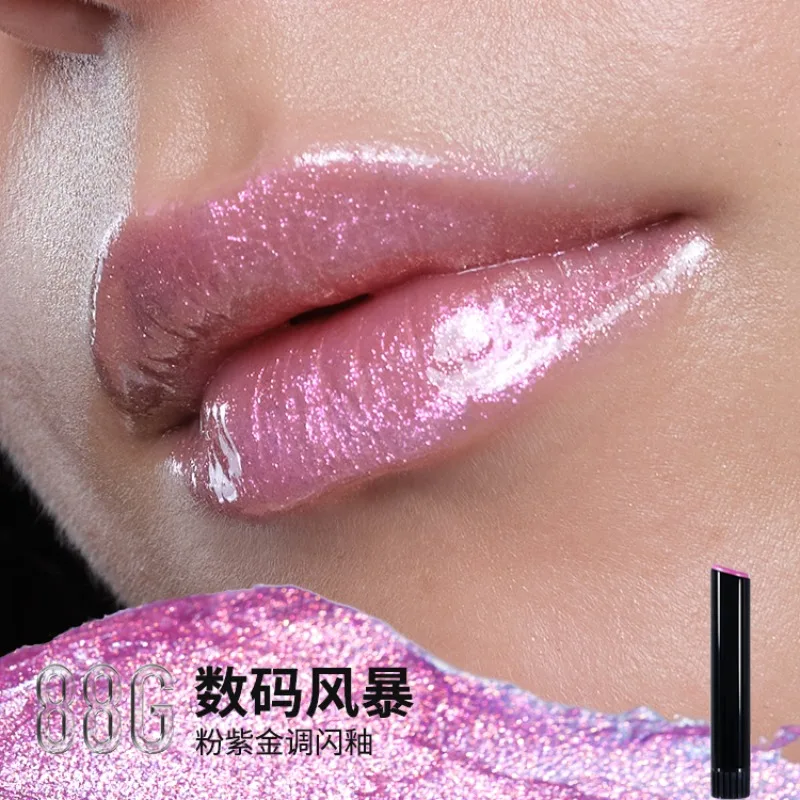 Kaleidos Lippenstift mit innerem Kern, Lippenstift-Make-up, langlebig, hochpigmentierte Farbe mit feuchtigkeitsspendendem Balsam