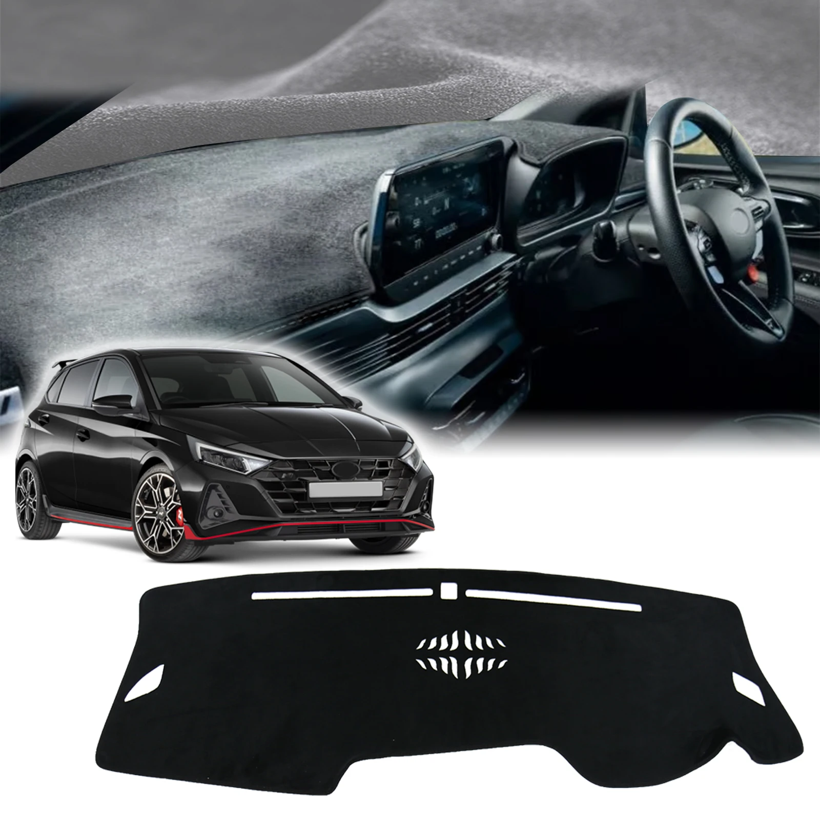 

fit for Hyundai I20 III 2020-2022 2023 2024 2025 Dashmat DashMat Sunshade Dashboard Cover Pad Protective Carpet Car Accessories