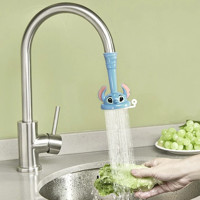 

Stitch Water Tap Faucet Extender New Disney Anime Saving Silicone Accessories Tool Help Kid Washing Hand Children Gift Hot Sales
