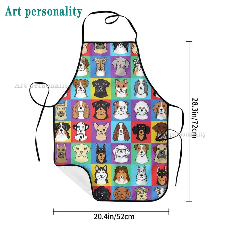 Dachshund Dog Apron Cartoon Cooking Apron Adjustable Kitchen Apron Cartoon Dog Baking Dinner Dog Grooming Apron for Women Men