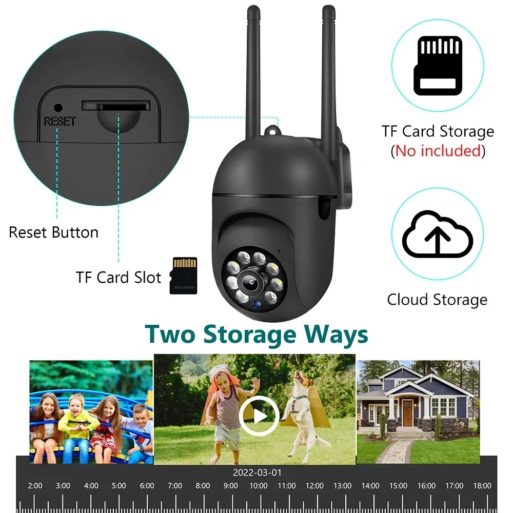 5G WiFi IP Camera PTZ Surveillance Camera Outdoor Security Protection Camera Two Way Audio Auto Tracking Home Cam