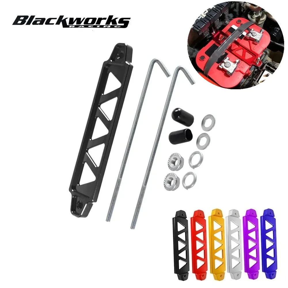 Universal Battery Tie Down Bracket for Subaru Fasten Brace Aluminum Bars for Honda Civic EK EG Battery Holder Down BT-1006