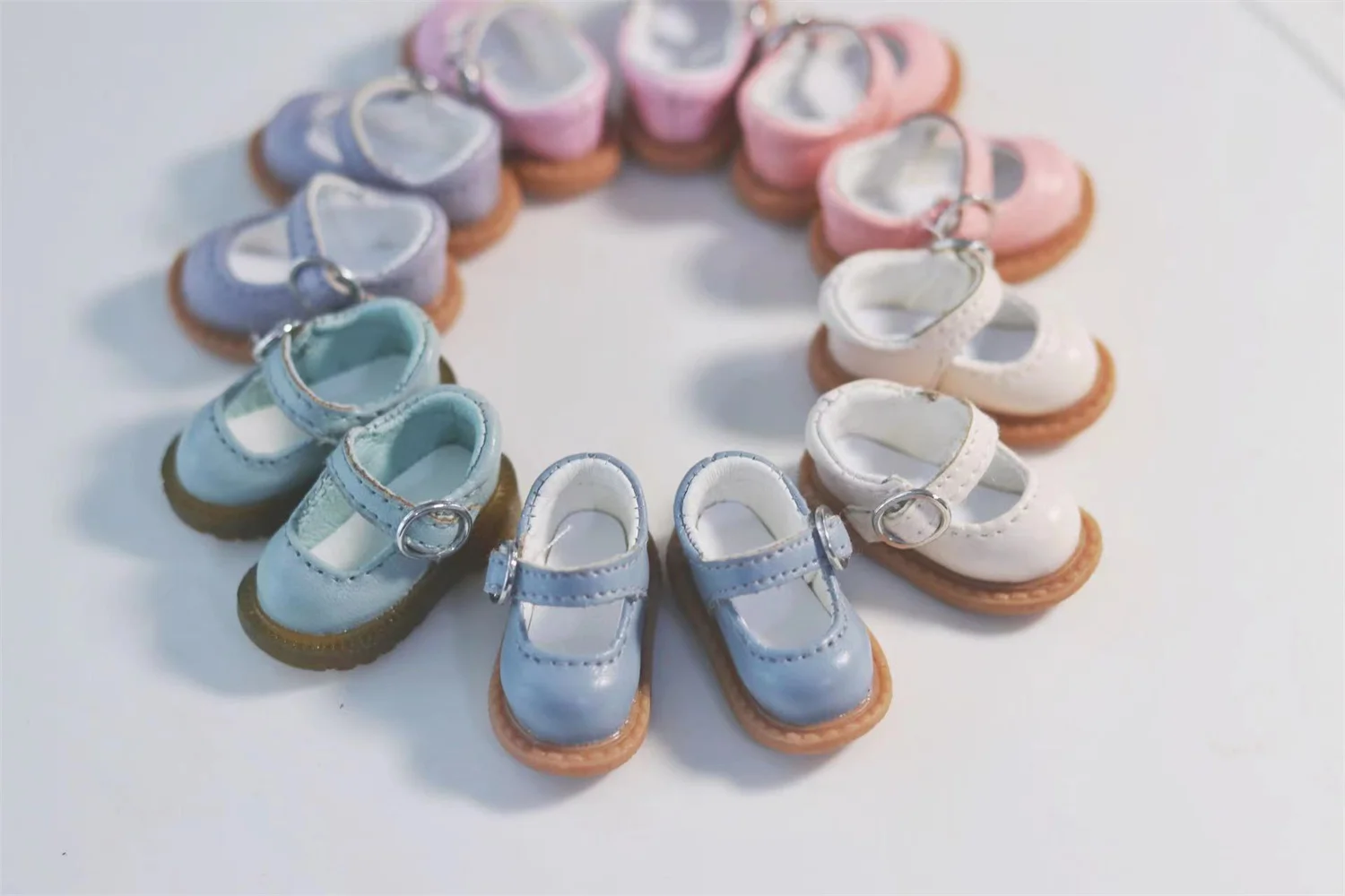 BJD Shoes Round Head Small Leather Shoes Multi-Color Single Button Shoes BJD Doll Accessories