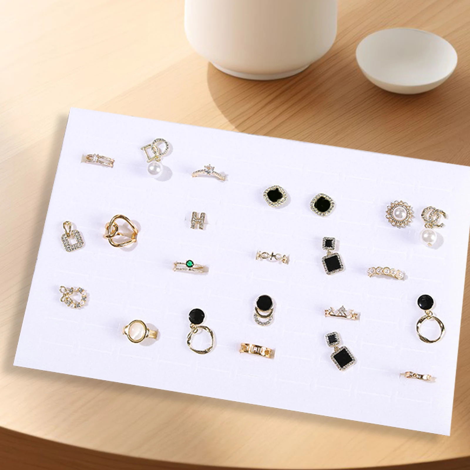 

8pcs Ring Holder Jewelry Box Jewelry Sponge Holder Inserts Earring Storage Organizer Inserts For Display Showcase