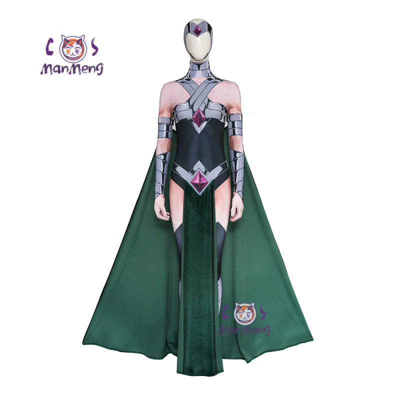 Creature Cos Commandos Circe Cosplay Costume Halloween Party Jumpsuit, cloak, mask set men women uniform Circe complete set