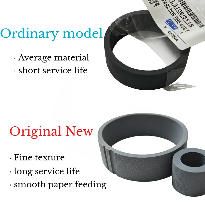 10set Original Feed Separation Pickup Roller Rubber Tire for EPSON L3110 L3150 L4150 L4160 L3156 L1110 L3158 L3160 L4158 L4170