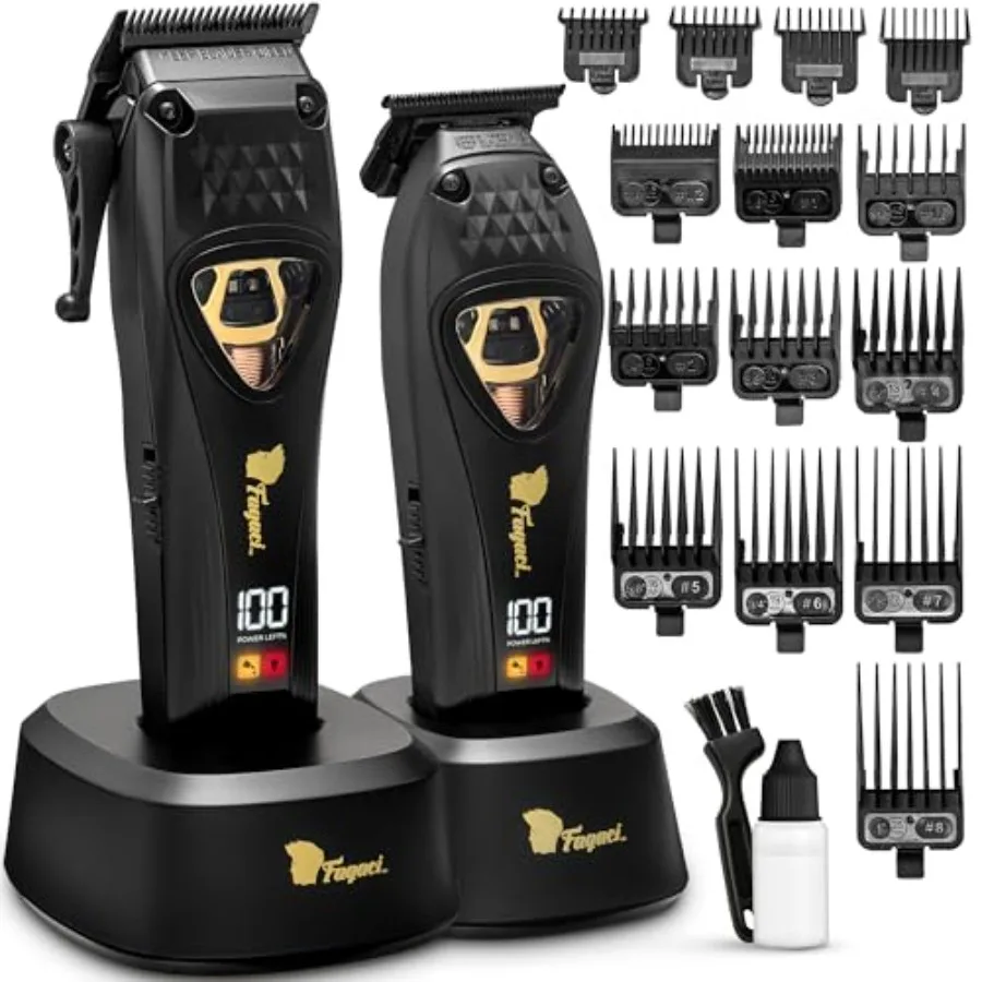 

Professional Hair Clippers for Men with DLC Blades and High Torque Vector Motor Barber Clippers and Trimmers Set Zero Gap 12000