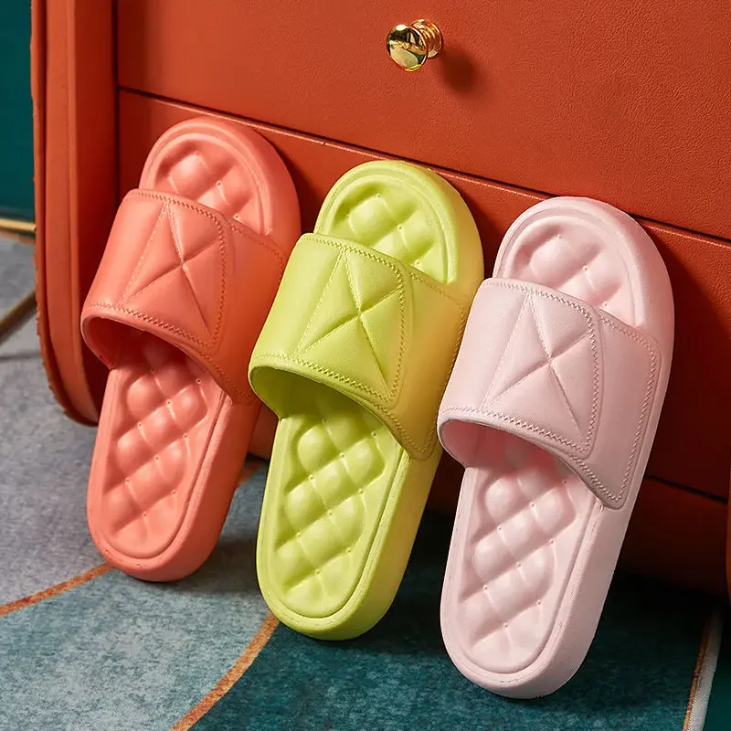 

Multicolor Women Slippers Summer EVA Non Slip Bathroom Slippers Fashionable Lightweight and Soft Couple Home Slippers