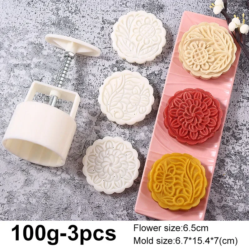 1 Set DIY Backform für Mondkuchen, Handpresse-Keksstempel, Mondform für Kuchendekoration, Gebäck-DIY-Werkzeug, Backzubehör, Bar-Tool, Mittelherbstfest
