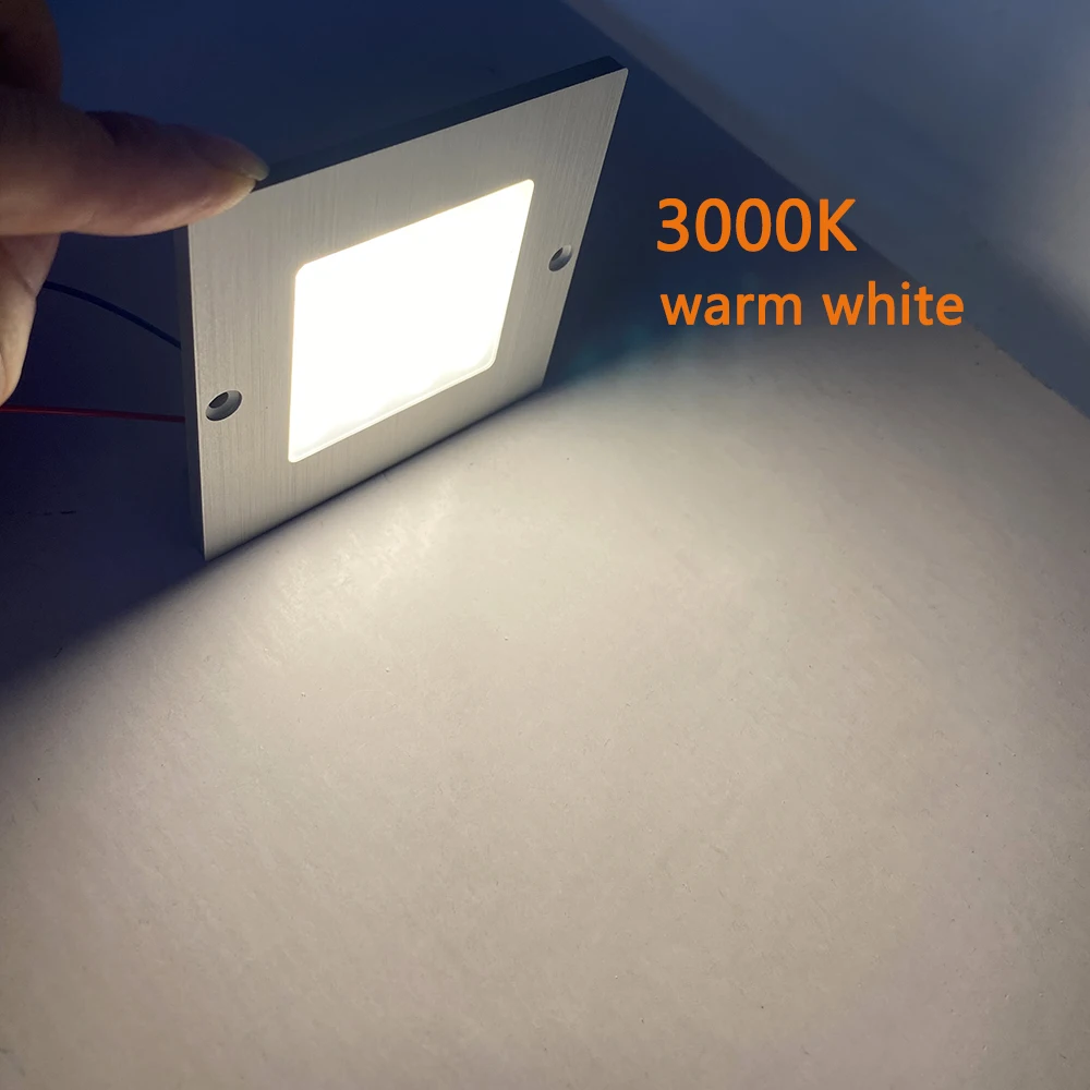 Ultra Slim 5W LED Square Cabinet Light 12V Staircase  Aisle Light Wine Cabinet Entrance Display Decorative Light No hole cut