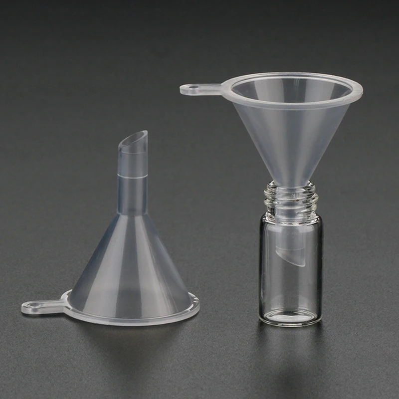10Pcs Mini Metal/Plastic Aluminum Funnel Small Funnels For Perfume Mini Liquid Essential Oil Funnels Empty Bottle Packing Tools