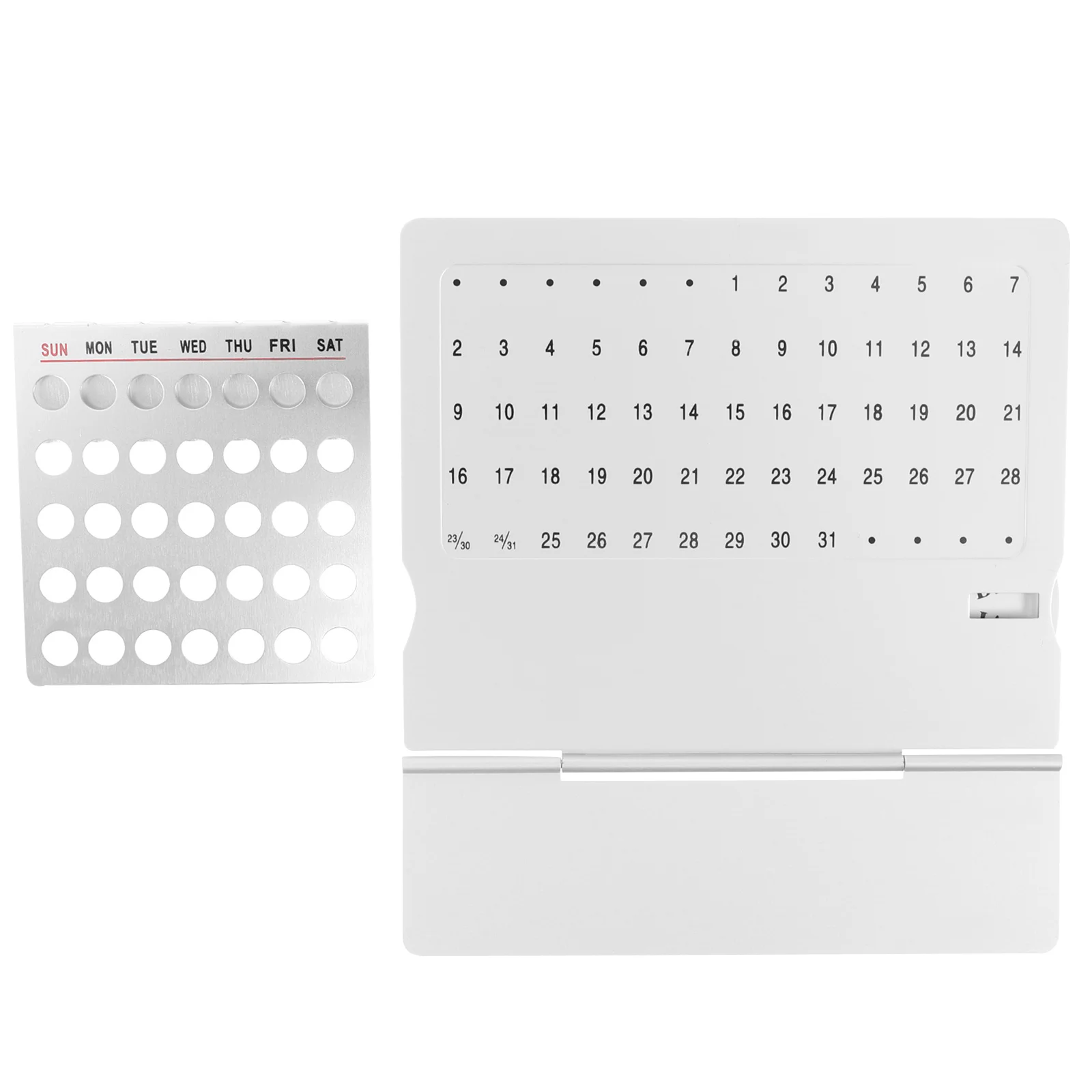 Creative Perpetual Desktop Metal Calendar Compact Lightweight Office Desk Accessory Date Display Mini Calendar Decoration