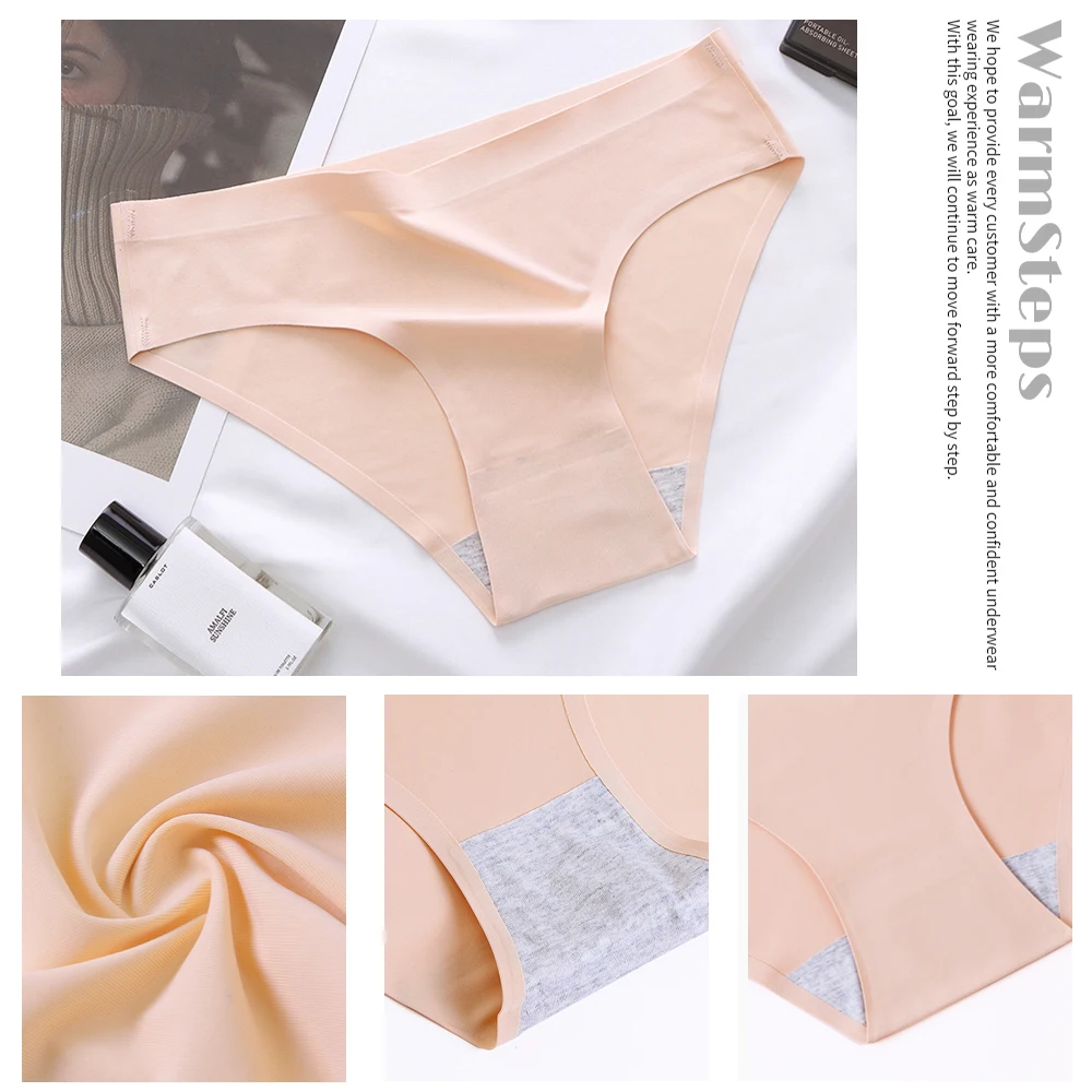 3Pcs/Units Basic Panties Women\'s Seamless Underwear M-XXXL Panties Female Lingerie Intiamte Briefs Knickers Solid Underpans