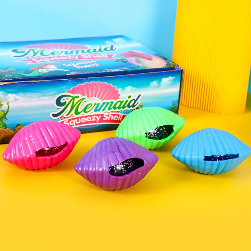 Kreative Hand Prise Shell Dekompression Spielzeug Trick Dekompression Meerjungfrau Ball klassisches Spielzeug Geschenk k41