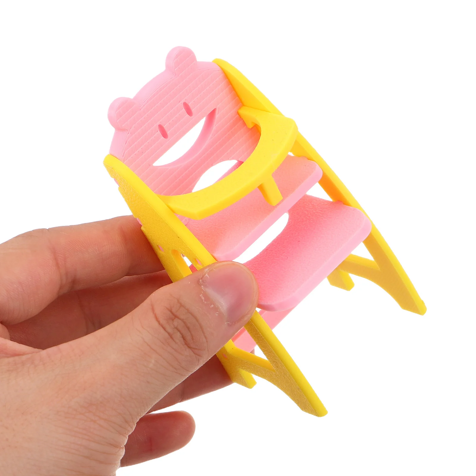 

High Chair Blue Miniature Dollhouse Furniture Pretend Highchair Play Mini Highchair Accessory For Kids