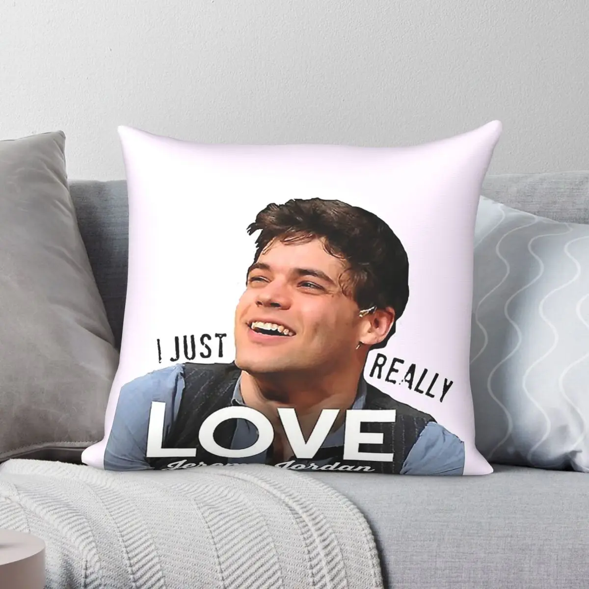Jeremy Jordan Actor Pillowcase Polyester Linen Velvet Creative Zip Decorative Home Cushion Cover 18