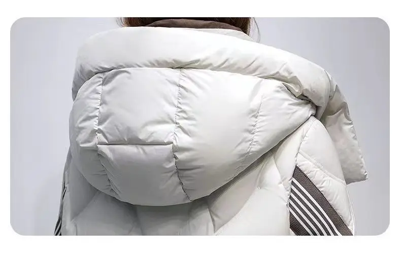 New Autumn Winter Warm Women's Down Cotton Coat Long Thick Padded Jacket Female Detachable Hooded Parker Cotton Clothes