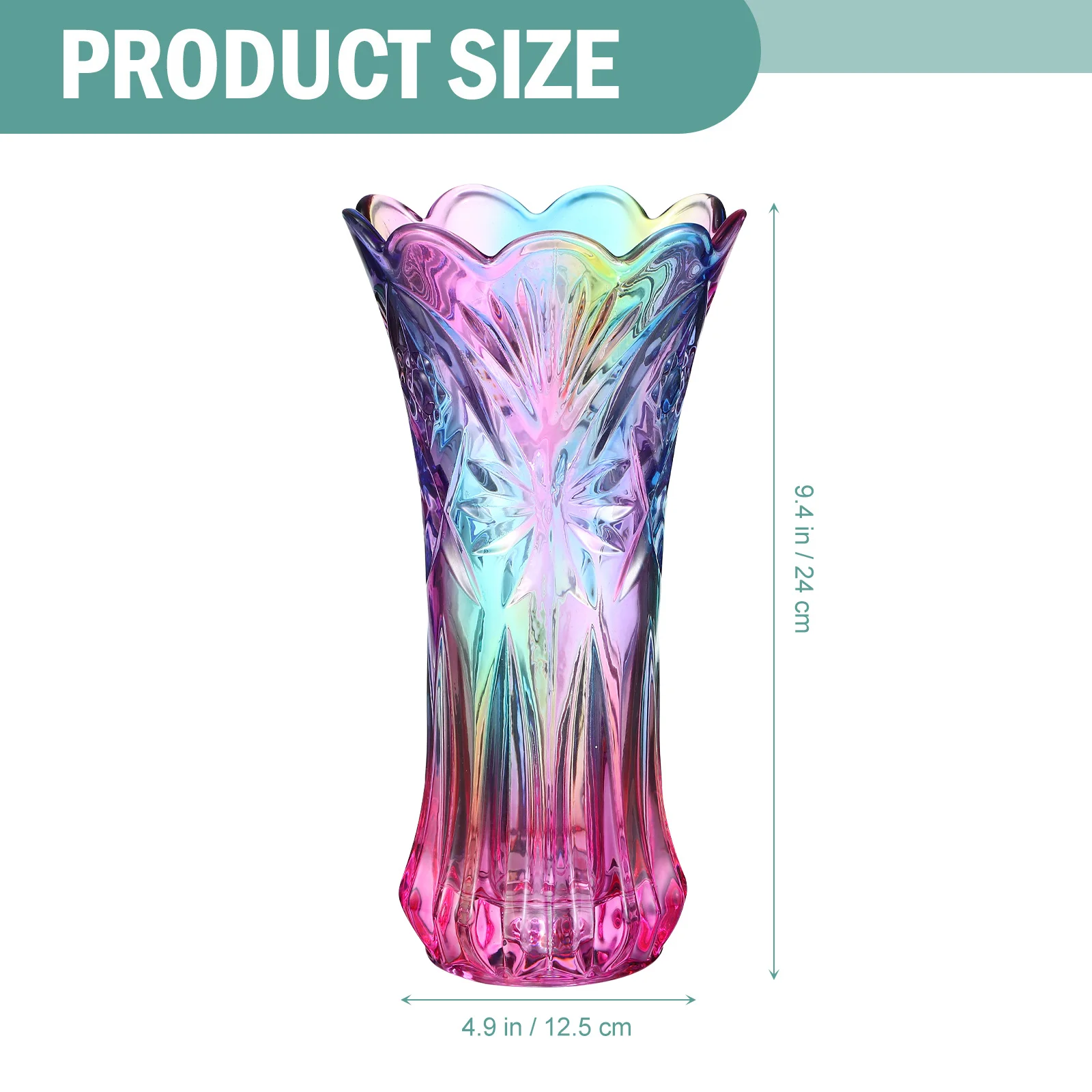 

Creative Glass Vase for Home Decor Desktop Flower and Plant Container Terrarium Display Vintage Style Decorative Vase