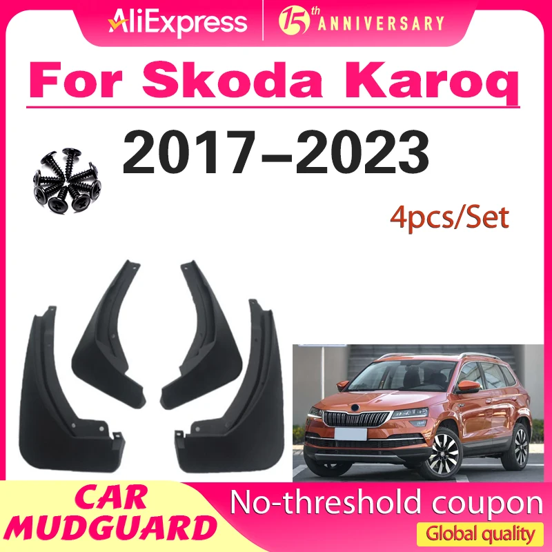 

4Pcs Car Mud Flaps For Skoda Karoq 2017 2018 2019 2020-2023 Mudflaps Splash Guards Mud Flap Mudguards Fender Front Rear Styling