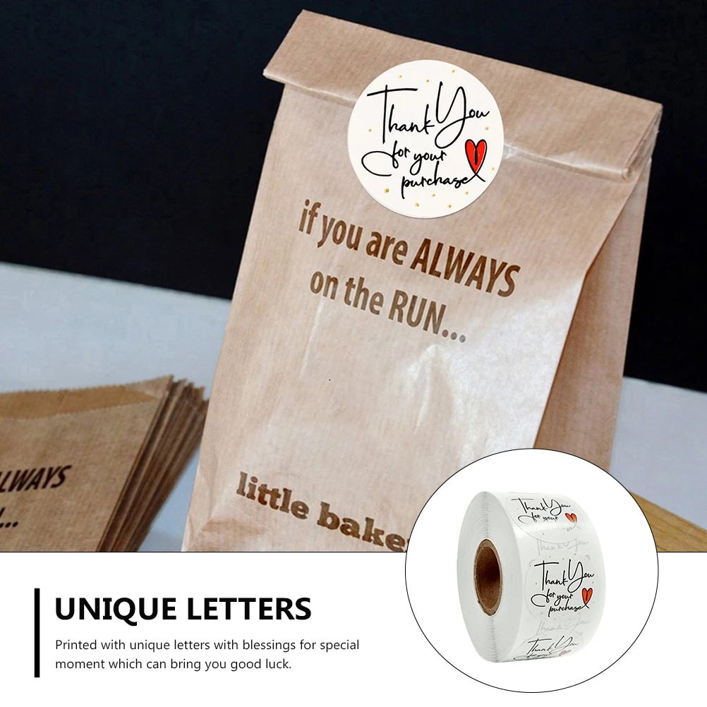 500 шт., бумажные праздничные подарочные этикетки, наклейки для декора, наклейки для ноутбука, мебельная упаковка, бирки, креативный дизайн с благословением, легко