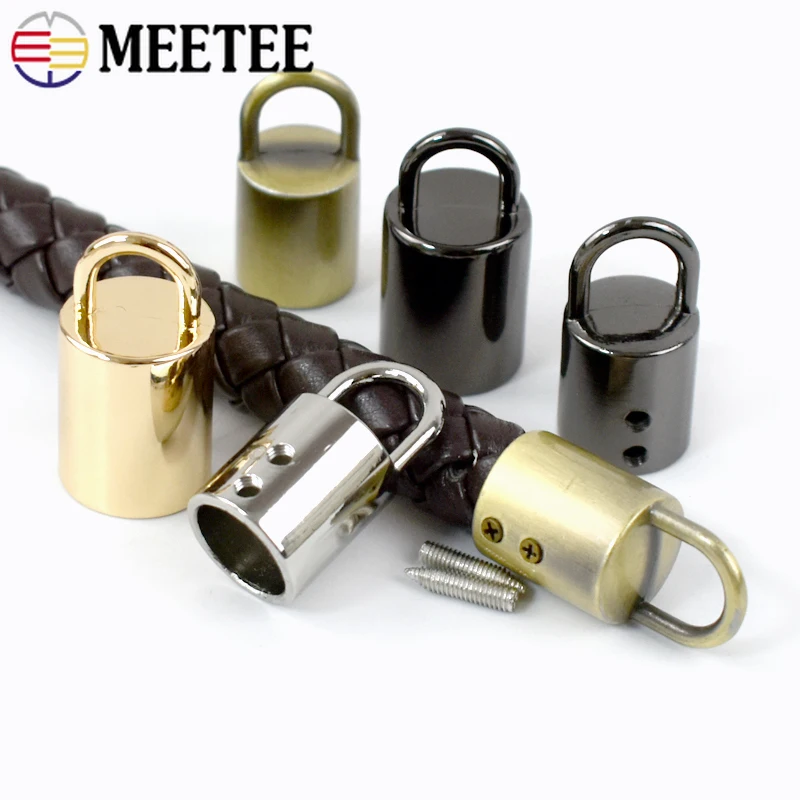 5/10/20Pcs Meetee 11/14mm Bag Metal Buckle Handbag Tassel Cap Clasp Hook Strap Tail Clip Clamp Connector Hanger Rope Cord Lock