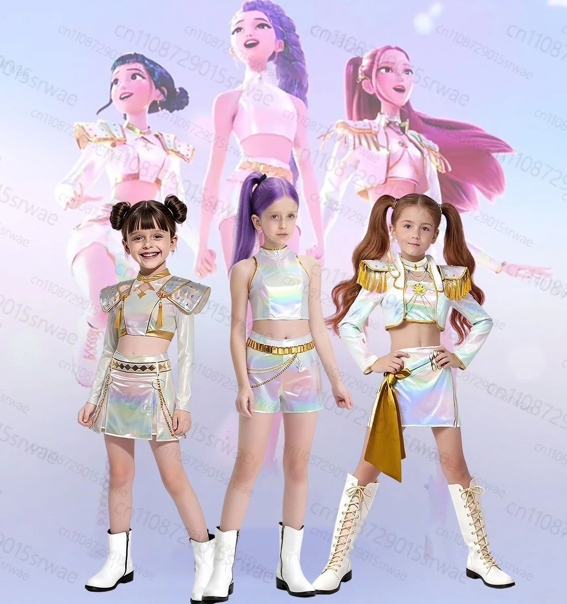 

2025 Kpop Demon Hunters Cosplay Costume Demon Costume Cute Girls Party Performance Halloween Outfits Halloween Carnival Suit