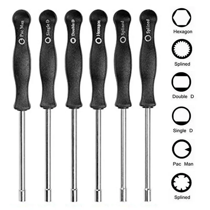 6pcs Carburettor Screwdriver Adjustment Hand Tools Multi-head Tune-up Bolt Key Car Repair Maintenance Tool