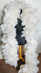 Natural white White Ostrich Feathers Boa 1m 2m 3m Customized Ostrich Plume Shawl Scarf The Whole10-18cm ostrich Plumas