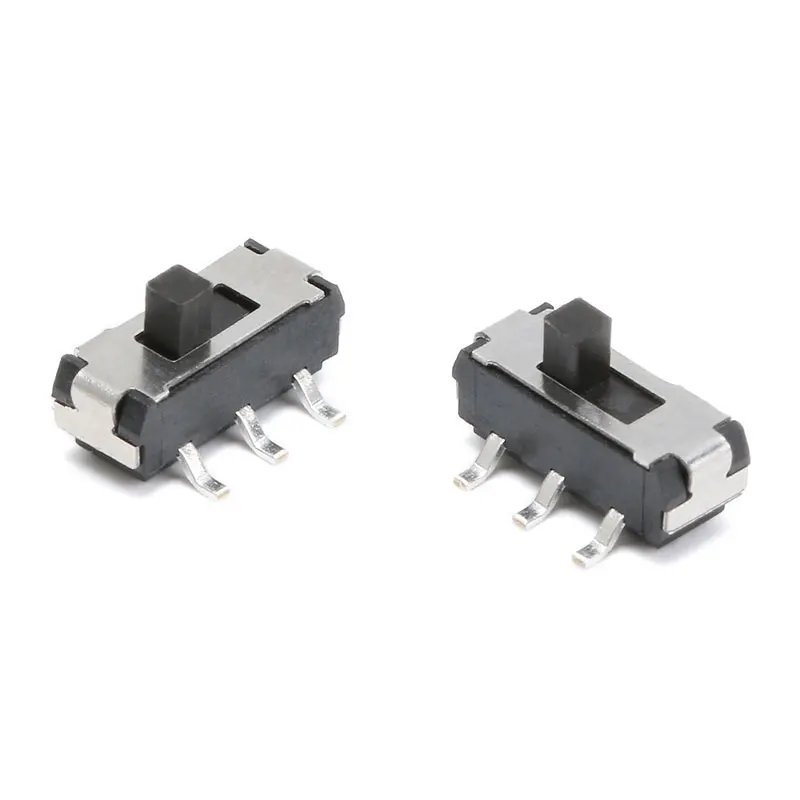 50 قطعة تبديل مفاتيح MSS-22D18 MSS22D18G2 مزدوج 6 أقدام اثنين كتلة MSS-22D18G2 2P2T مقبض عالية 2 مللي متر SMD الشريحة التبديل تيار مستمر 12 فولت