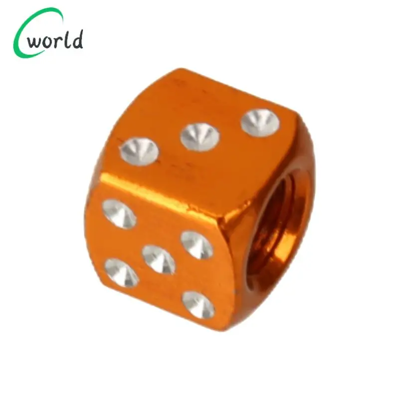 Go-Kart & All Tires! Stylish & Durable ATV 12mm Aluminum Alloy Dice Valve Caps - Universal for Motorcycle Scooter