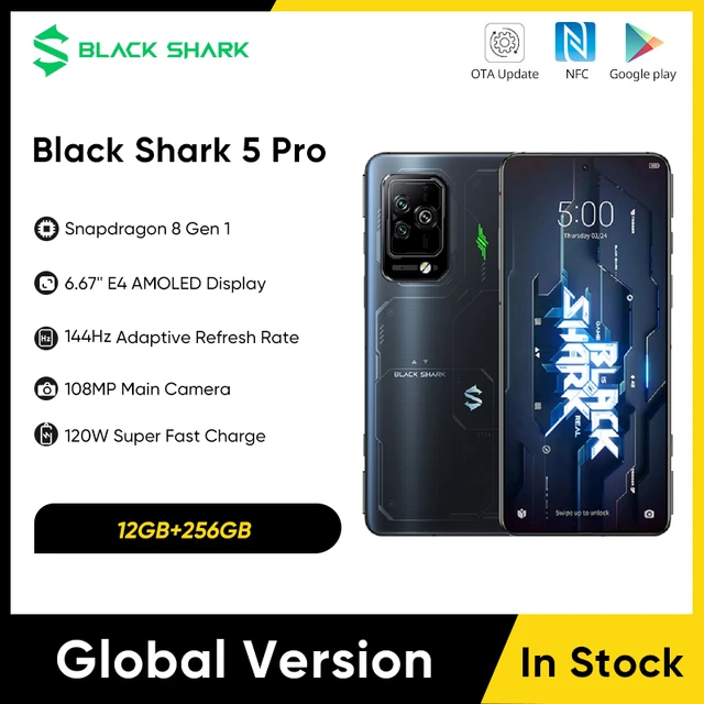 [In Stock] Black Shark 5 Pro Global Version Gaming Phone Snapdragon 8 Gen 1  Smartphone 144Hz OLED 120W Fast Charge Cellphone NFC