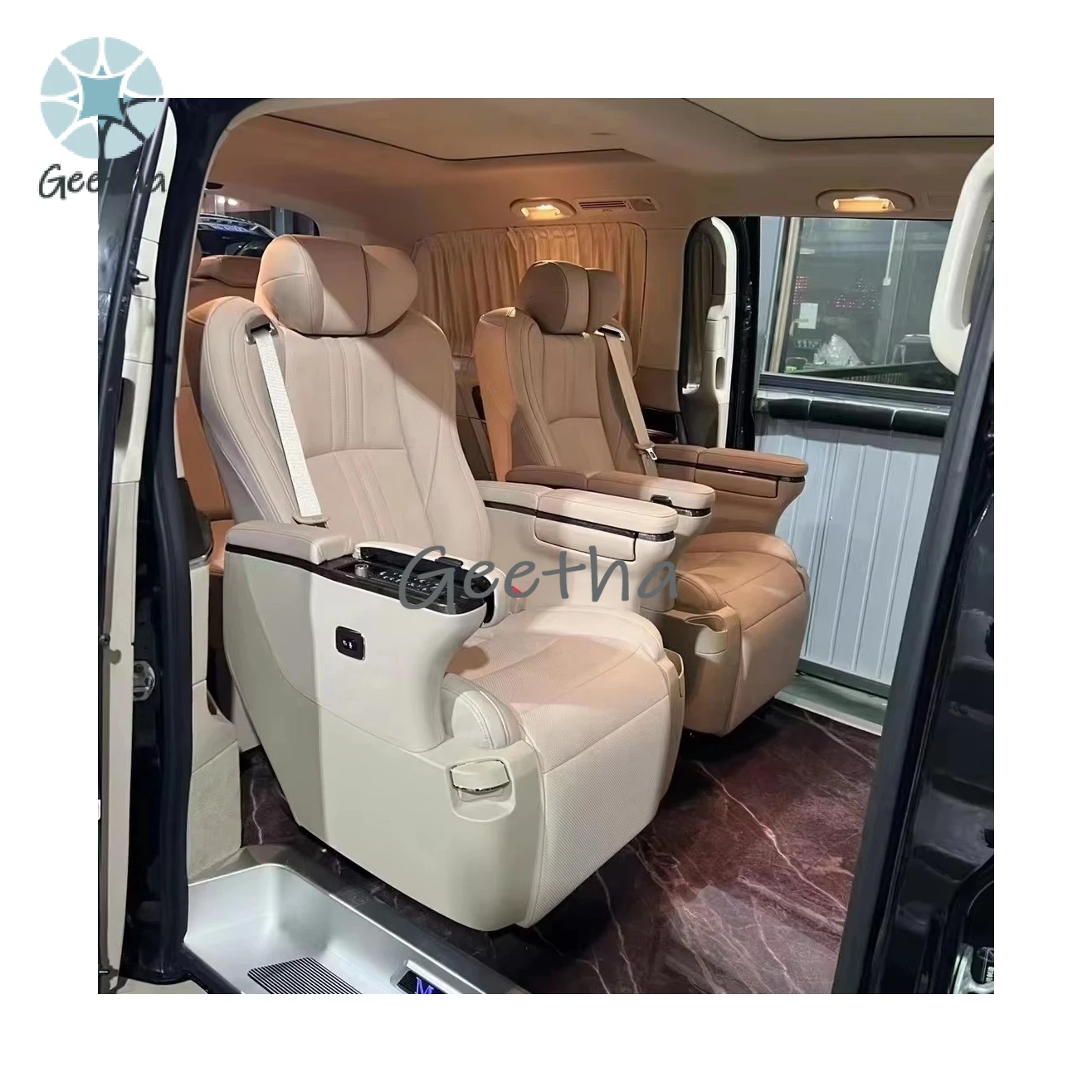 

Electric Luxury Comfortable Vip Modified for Toyota Alphard MPV RV W447 Hiace Van Sprinter V Class Auto Car Leather Swivel Seats