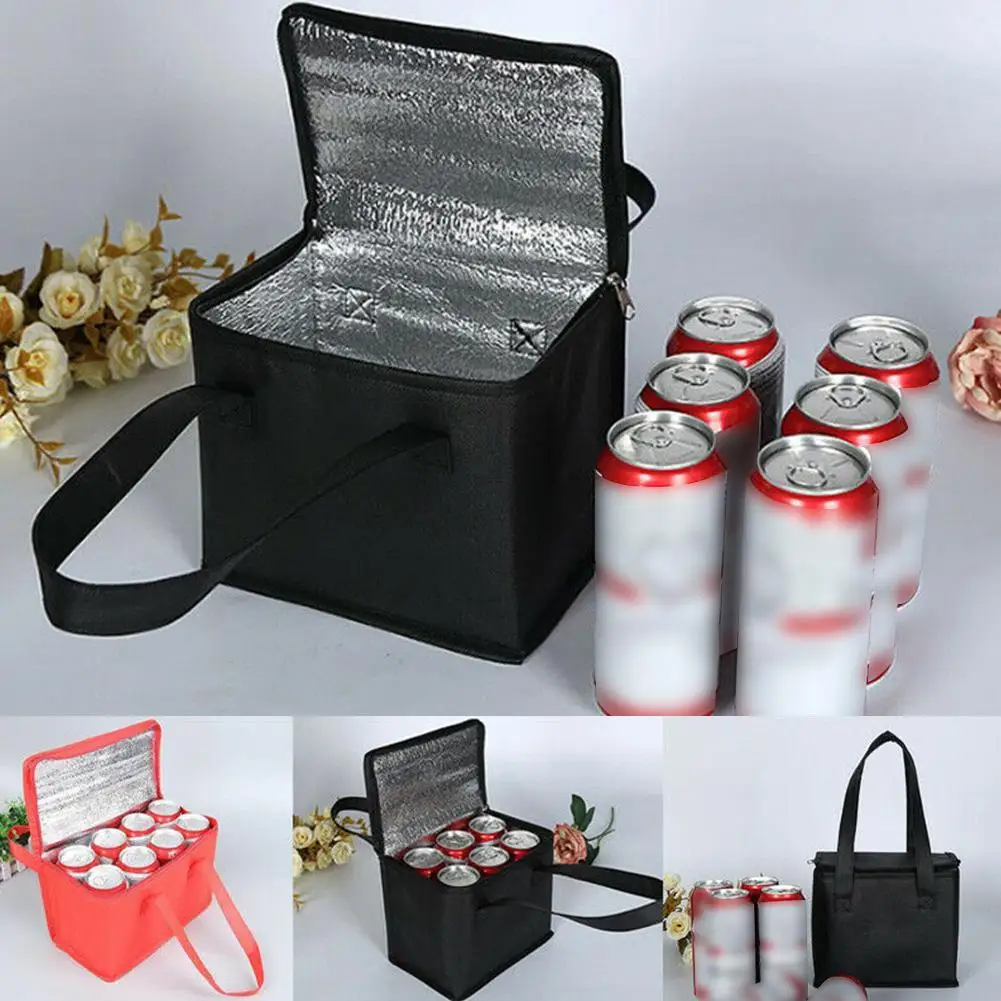 Insulated Thermal Tote Bag Big Storage Cooler Delivery Zipper Thermal Case Picnic Camping Tin Foil Food Bags