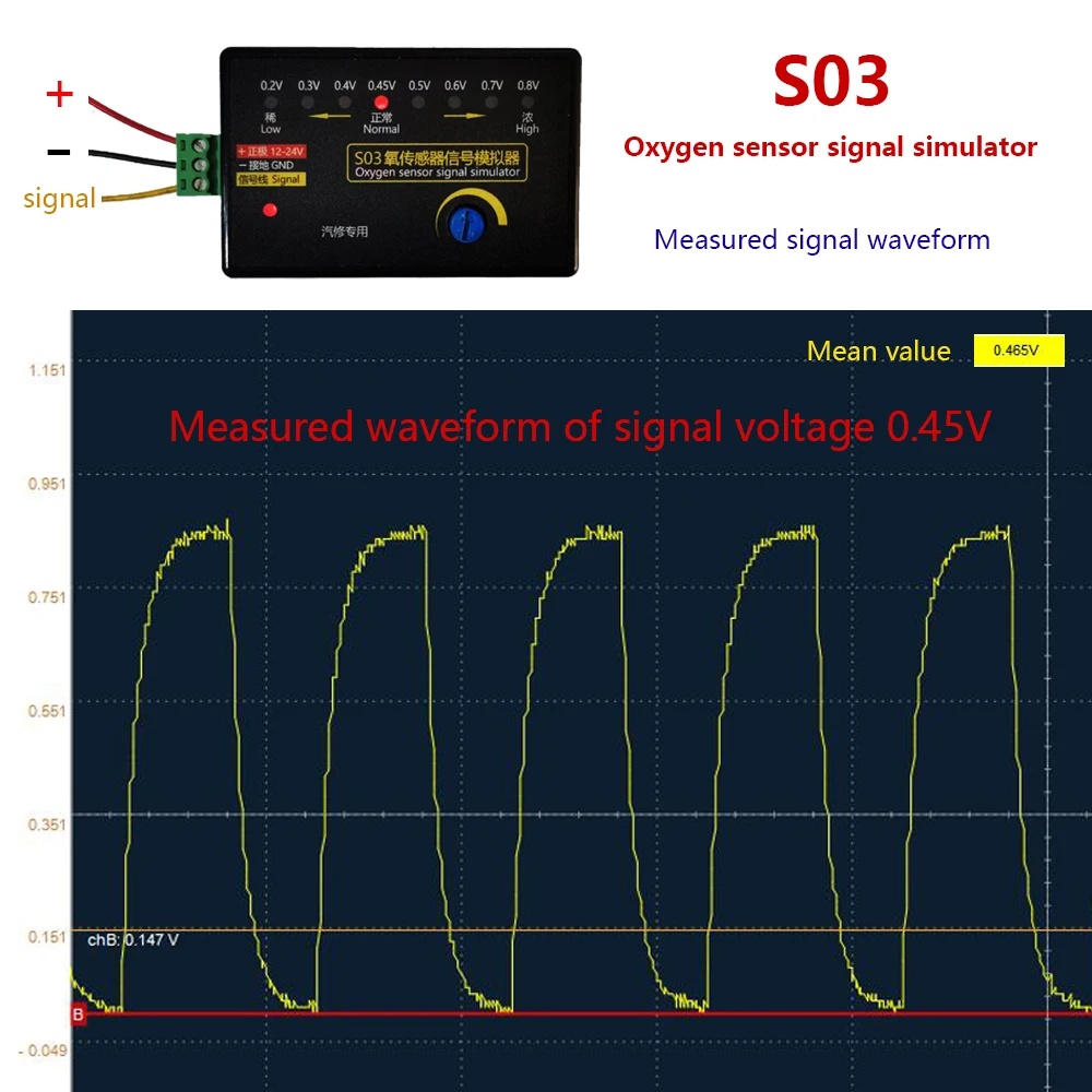 Neue ankunft! Mini-Sauerstoffsensor-Signals imulator für Kraftfahrzeuge, simulieren das Vierdraht-Sauerstoffs ensor signal