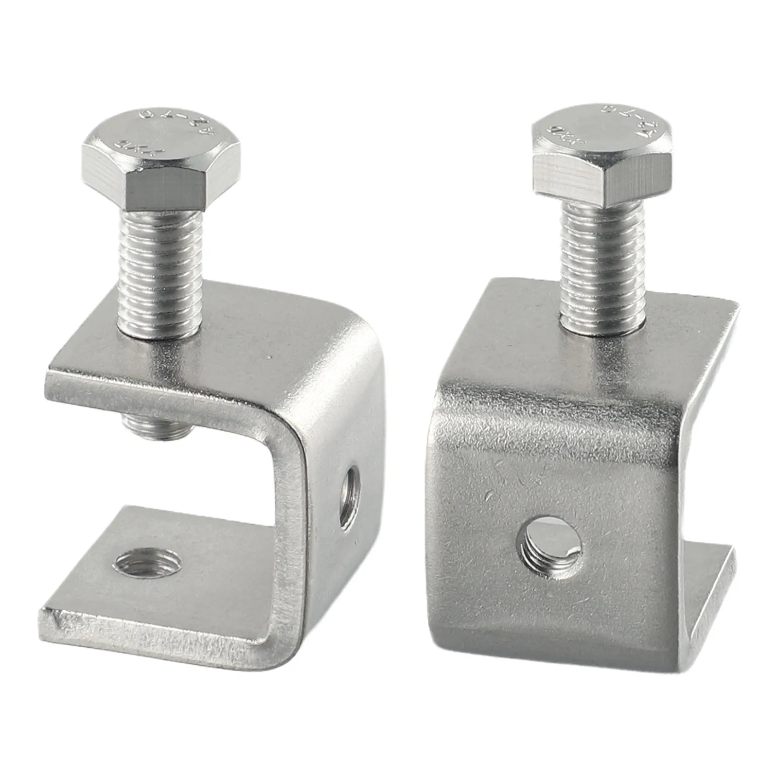 High Quality C-clamp Jaw U-shaped Clip Silver Stainless Steel Table Bracket With Screw 1/2/4pcs Easy To Install