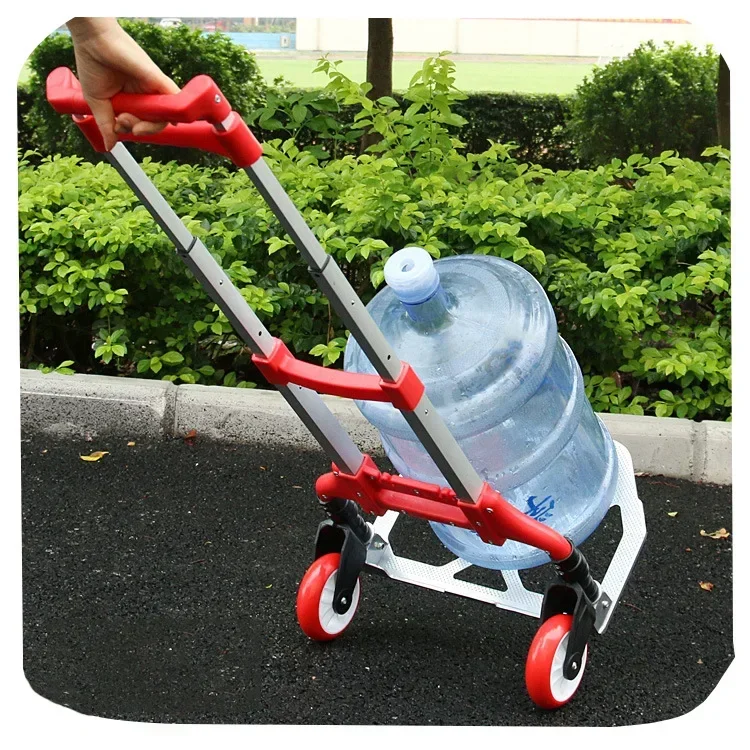 

Portable Aluminum Alloy Folding Luggage Cart Shopping Cart Load King Moving Truck Travel Trolley