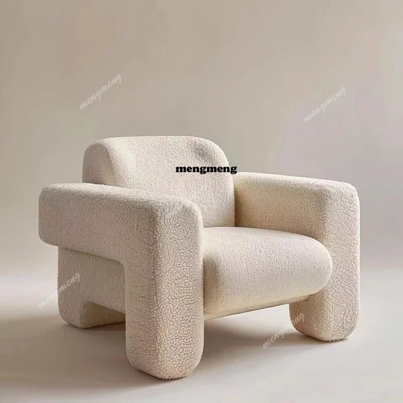 2026 summer Medieval sofa chair leisure living room balcony single sofa retro color matching designer cream wind lazy sofa