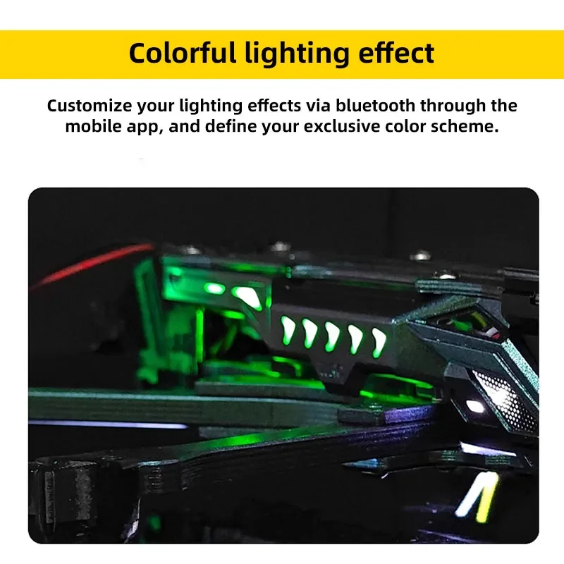 Kit de Marco TJRC J5 V2 de 5 Pulgadas para FPV, Compatible con O4 Pro Air Unit Digital VTX para Carreras FPV, Quadcopter Freestyle, Dron, Herramientas RC