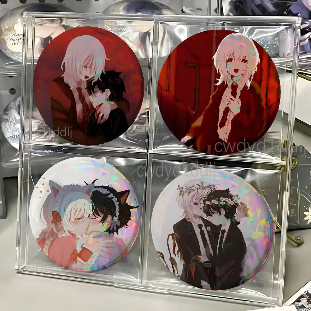 Anime S-Saihate Station Icons Badge Creative Figure Enamel Pins Round Tinplate Brooch Bag Clothes Accessories