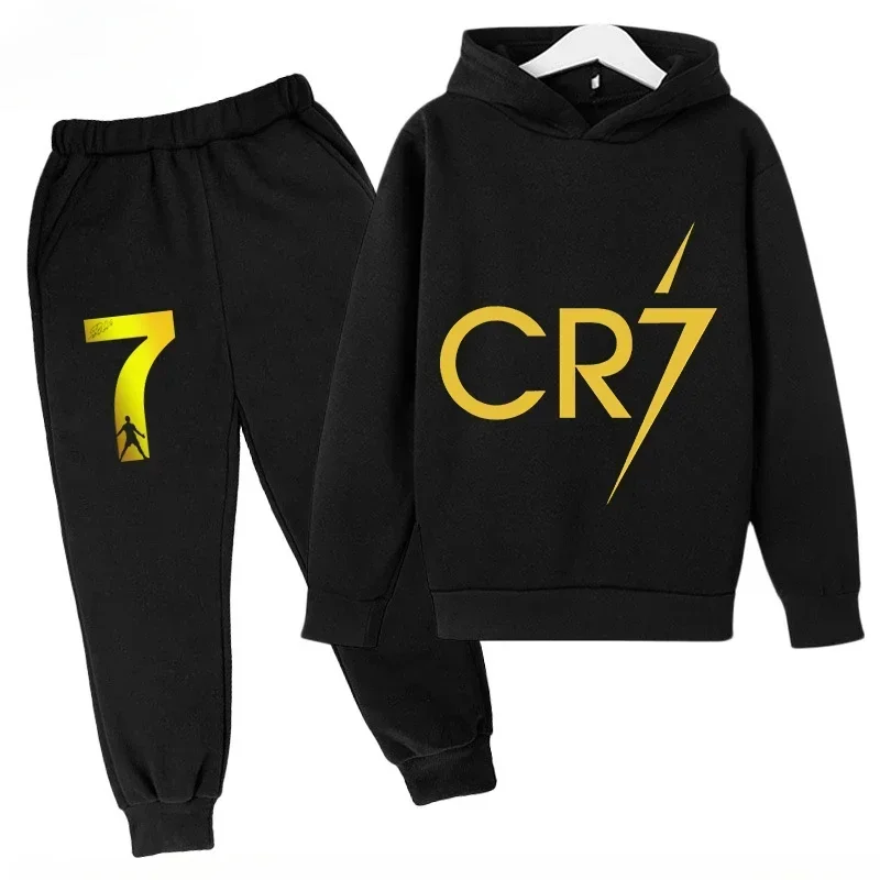 Ensemble sweat-shirt et pantalon College Ronaldo Avatar pour enfants, sweat à capuche de sport, vêtements pour enfants, bébé, garçon, fille, SN88, S * #2 @ 5, 2 pièces