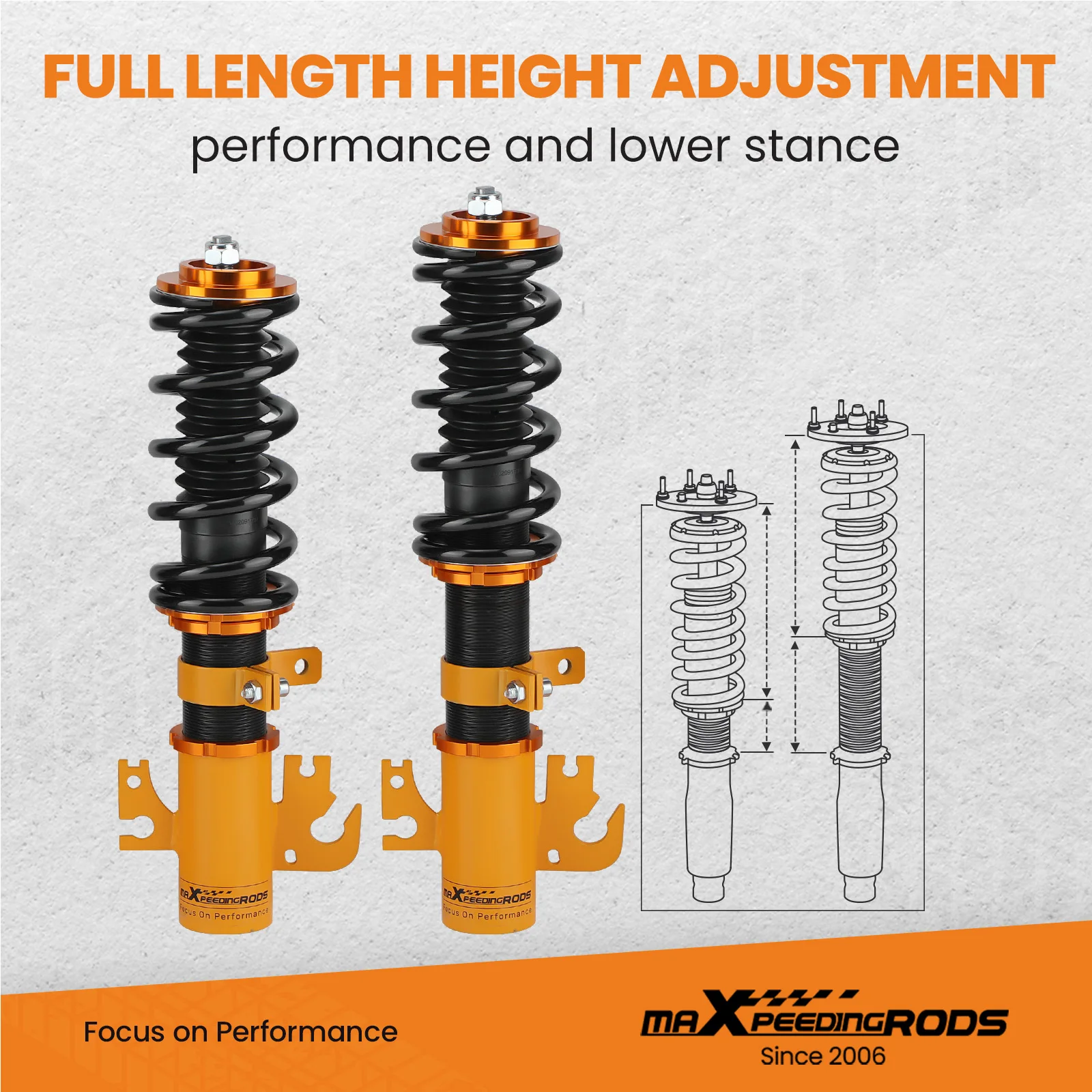 Coilover Suspension Height Adjustable Set for Holden VE Sedan Wagon Ute 2006-2013