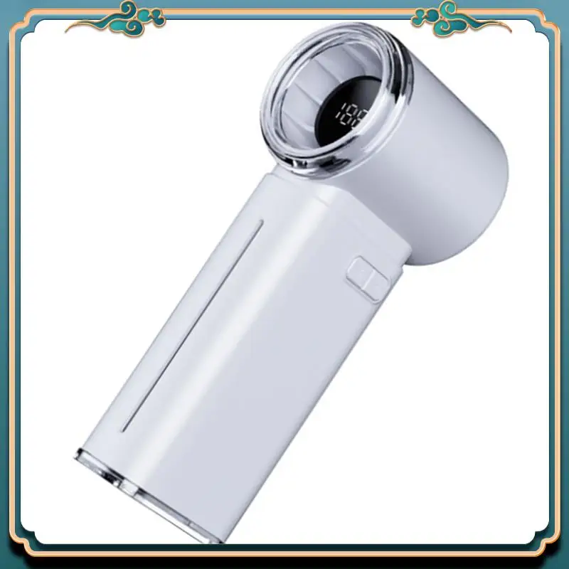 (جديد) - مروحة محمولة ذات شاشة ذكية مع رذاذ تبريد الثلج، 199 خيارًا للسرعة، شحن USB صغير للاستخدام أثناء التنقل